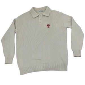 Tan Zara x John Lennon Mens Polo Shirt Knitted Imagine Peace (M)